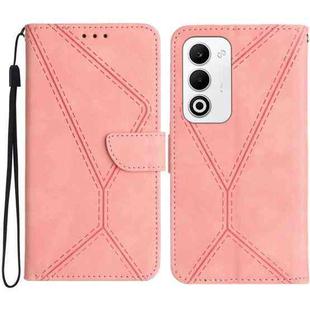 For OPPO A5 5G Global Stitching Embossed Leather Phone Case(Pink)