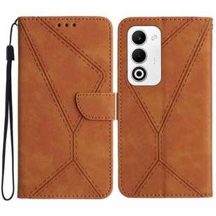 For OPPO A5 5G Global Stitching Embossed Leather Phone Case(Brown)