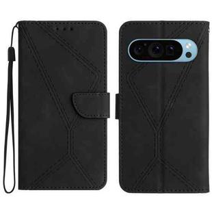 For Google Pixel 9 Pro XL Stitching Embossed Leather Phone Case(Black)