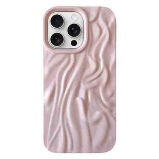 For iPhone 15 Pro Max Wrinkle Gradient Oily Feel TPU Phone Case(Pink)