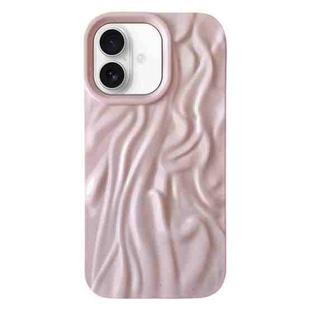 For iPhone 16 Wrinkle Gradient Oily Feel TPU Phone Case(Pink)