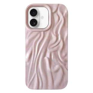 For iPhone 16 Plus Wrinkle Gradient Oily Feel TPU Phone Case(Pink)