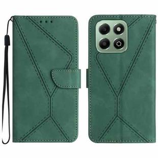 For Honor X6b Stitching Embossed Leather Phone Case(Green)