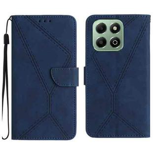 For Honor X6b Stitching Embossed Leather Phone Case(Blue)