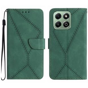 For Honor 200 Smart Global Stitching Embossed Leather Phone Case(Green)