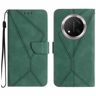 For Honor X9c Stitching Embossed Leather Phone Case(Green)