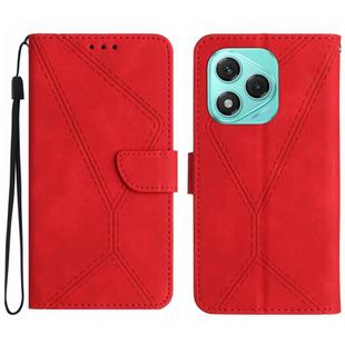 For Honor 400 Lite Global Stitching Embossed Leather Phone Case(Red)