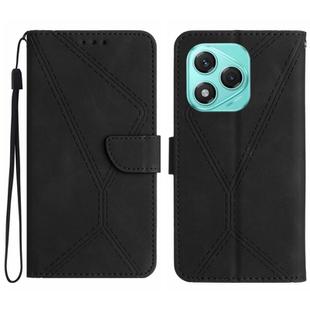 For Honor 400 Lite Stitching Embossed Leather Phone Case(Black)