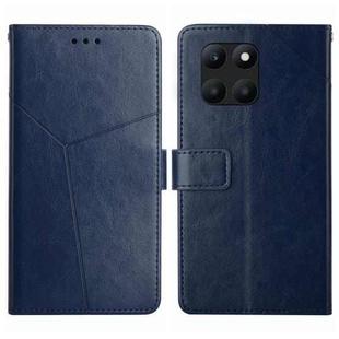 For Honor X6A Y-shaped Pattern Flip Leather Phone Case(Blue)