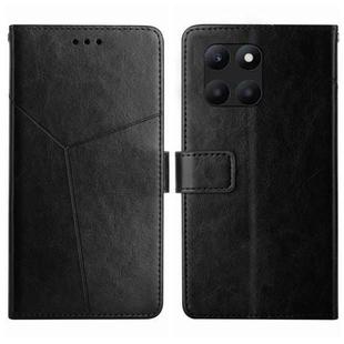 For Honor X8b Y-shaped Pattern Flip Leather Phone Case(Black)