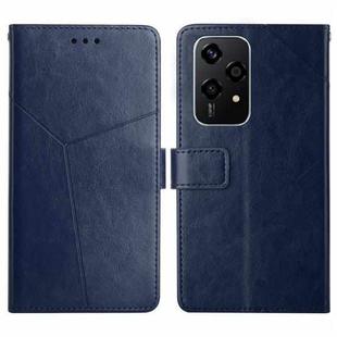 For Honor 200 Lite Global Y-shaped Pattern Flip Leather Phone Case(Blue)