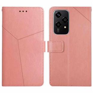 For Honor 200 Lite Y-shaped Pattern Flip Leather Phone Case(Pink)