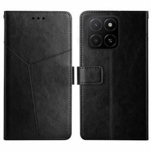 For Honor X5b 4G / X5b Plus 4G Y-shaped Pattern Flip Leather Phone Case(Black)