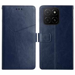 For Honor X5b 4G / X5b Plus 4G Y-shaped Pattern Flip Leather Phone Case(Blue)