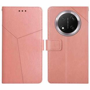 For Honor X9c Y-shaped Pattern Flip Leather Phone Case(Pink)