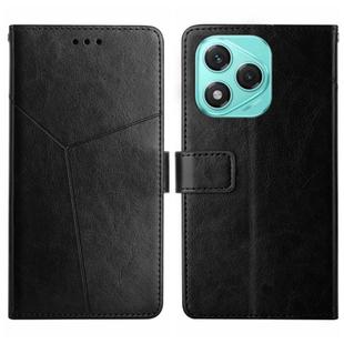 For Honor 400 Lite Y-shaped Pattern Flip Leather Phone Case(Black)