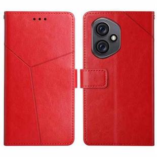 For Honor 400 Global 156.5mm Y-shaped Pattern Flip Leather Phone Case(Red)