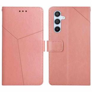 For Samsung Galaxy S23 FE 5G Y-shaped Pattern Flip Leather Phone Case(Pink)