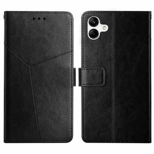 For Samsung Galaxy A05 Y-shaped Pattern Flip Leather Phone Case(Black)