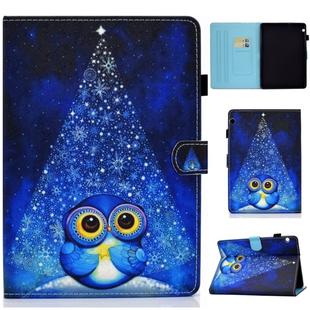 For Huawei MediaPad T3 10.0 inch Colored Drawing Stitching Horizontal Flip Leather Case with Holder & Card Slots(Night Sky Owl)