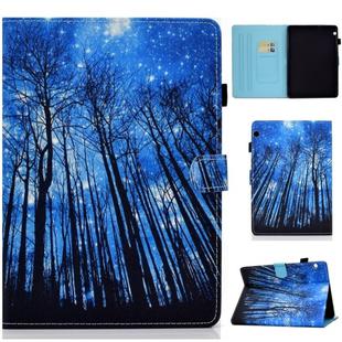 For Huawei MediaPad T3 10.0 inch Colored Drawing Stitching Horizontal Flip Leather Case with Holder & Card Slots(Forest)