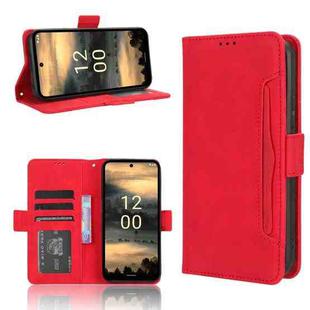 For Nokia XR21 Skin Feel Calf Texture Card Slots Leather Phone Case(Red)