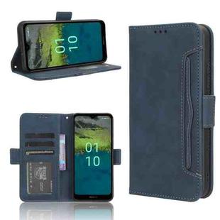 For Nokia C110 4G Skin Feel Calf Texture Card Slots Leather Phone Case(Blue)
