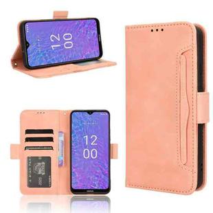 For Nokia C210 Skin Feel Calf Texture Card Slots Leather Phone Case(Pink)