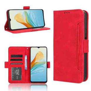 For ZTE Axon 40 Lite Skin Feel Calf Texture Card Slots Leather Phone Case(Red)