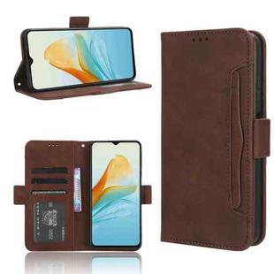 For ZTE Axon 40 Lite Skin Feel Calf Texture Card Slots Leather Phone Case(Brown)