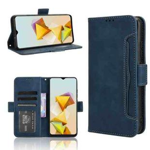 For ZTE Blade A73 5G Skin Feel Calf Texture Card Slots Leather Phone Case(Blue)