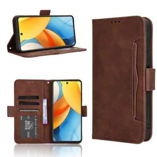 For ZTE Axon 60 Lite / Blade V60 Vita Skin Feel Calf Texture Card Slots Leather Phone Case(Brown)