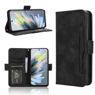 For ZTE Blade A75 4G Skin Feel Calf Texture Card Slots Leather Phone Case(Black)