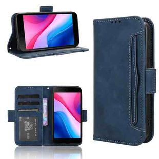 For ZTE Blade A35 Lite Skin Feel Calf Texture Card Slots Leather Phone Case(Blue)