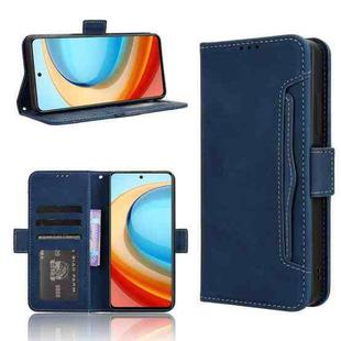 For ZTE Blade A75 5G Skin Feel Calf Texture Card Slots Leather Phone Case(Blue)