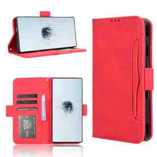 For ZTE nubia Red Magic 10 Pro / 10 Pro+ Skin Feel Calf Texture Card Slots Leather Phone Case(Red)