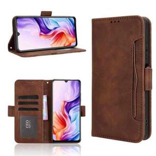 For ZTE Blade A76 5G Skin Feel Calf Texture Card Slots Leather Phone Case(Brown)