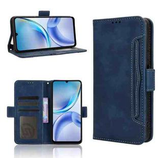 For ZTE Blade A36 4G Skin Feel Calf Texture Card Slots Leather Phone Case(Blue)
