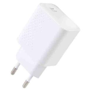 LZ-105PD 25W USB-C / Type-C Ports Dot Pattern Travel Charger, EU Plug(White)