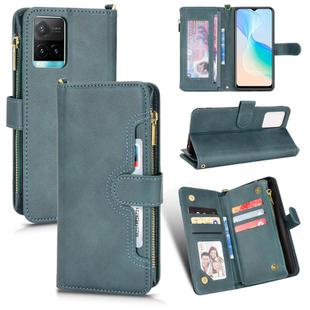For vivo Y21 2021 / Y21s / Y33 Litchi Texture Zipper Leather Phone Case(Green)