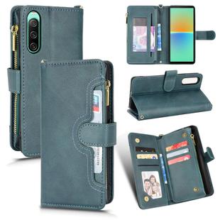 For Sony Xperia 10Ⅴ Litchi Texture Zipper Leather Phone Case(Green)