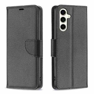 For Samsung Galaxy S23 FE 5G Litchi Texture Pure Color Flip Leather Phone Case(Black)