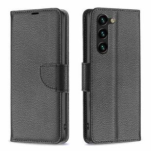 For Samsung Galaxy S24+ 5G Litchi Texture Pure Color Flip Leather Phone Case(Black)