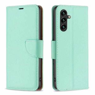 For Samsung Galaxy A35 Litchi Texture Pure Color Flip Leather Phone Case(Green)