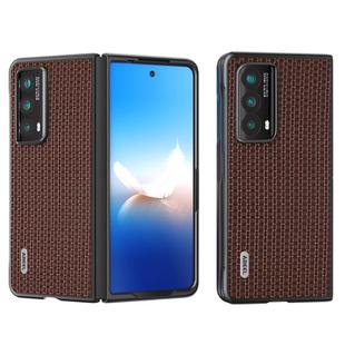 For Honor Magic VS2 ABEEL Genuine Leather Luxury Series Phone Case(Coffee)