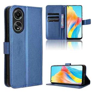 For OPPO A58 4G Diamond Texture Leather Phone Case(Blue)