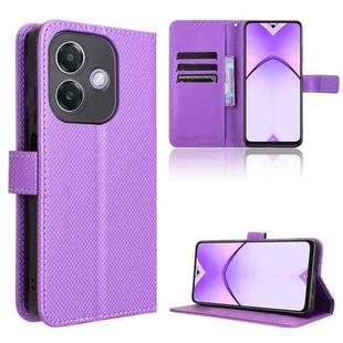 For OPPO A3x 5G India Diamond Texture Leather Phone Case(Purple)