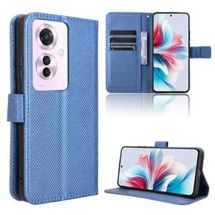 For OPPO Reno11 PJH110 Diamond Texture Leather Phone Case(Blue)