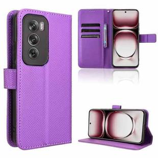 For OPPO Reno12 5G Global Diamond Texture Leather Phone Case(Purple)