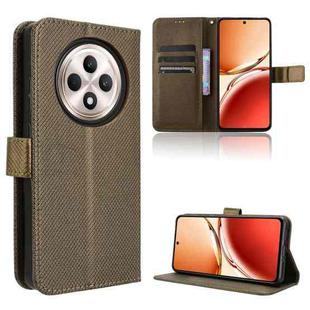 For OPPO Reno12 F 5G Diamond Texture Leather Phone Case(Brown)